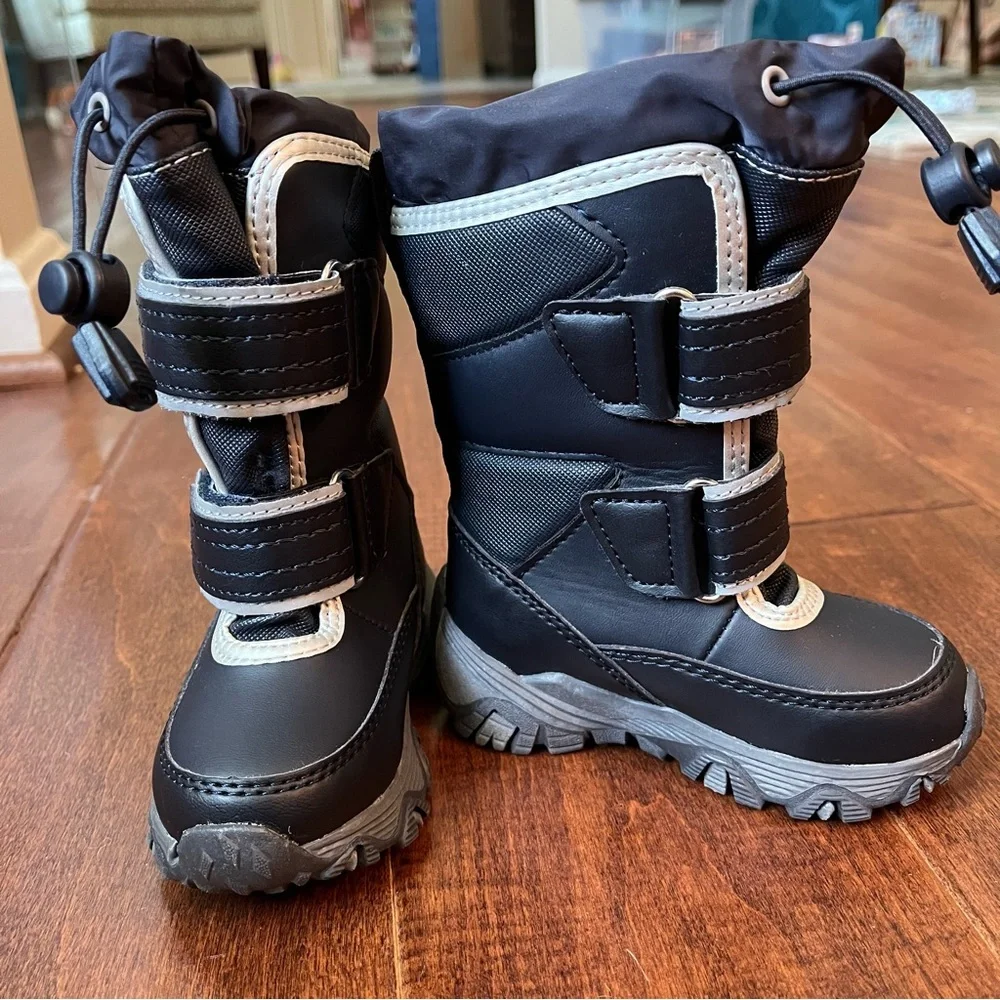 Land’s End Kids Black Unisex Snow Flurry Winter Snow Boots Size 5